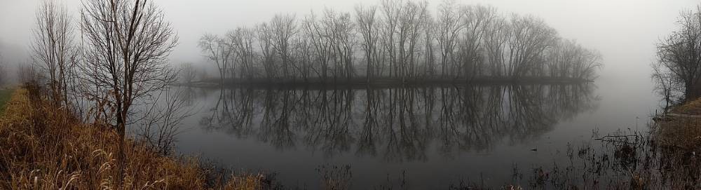 Panorama of the Grand River at the Grand Ravines Park